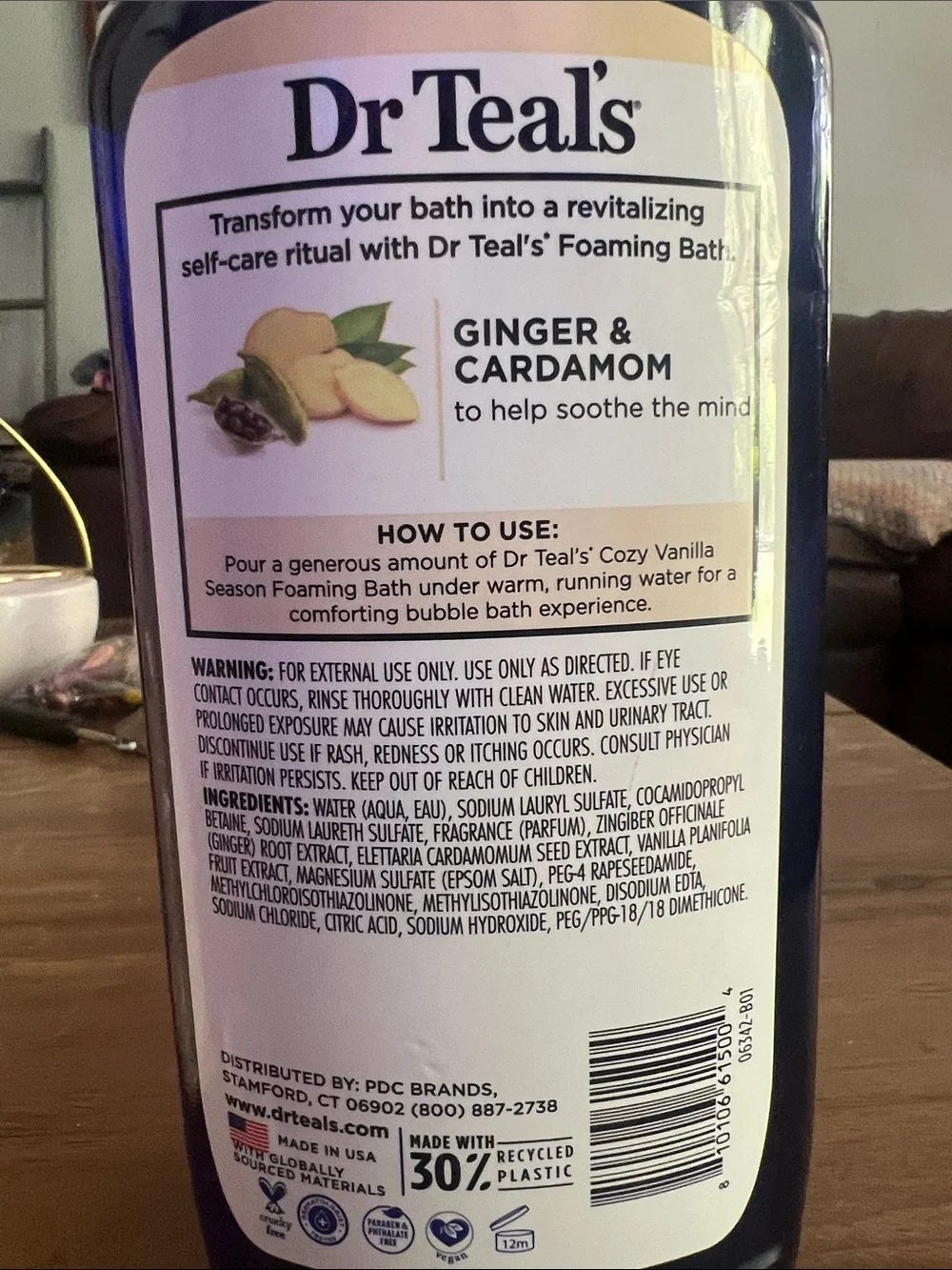 Dr Teal's Cozy Vanilla Season Epsom Salt Soaking Solution & Foaming Bath